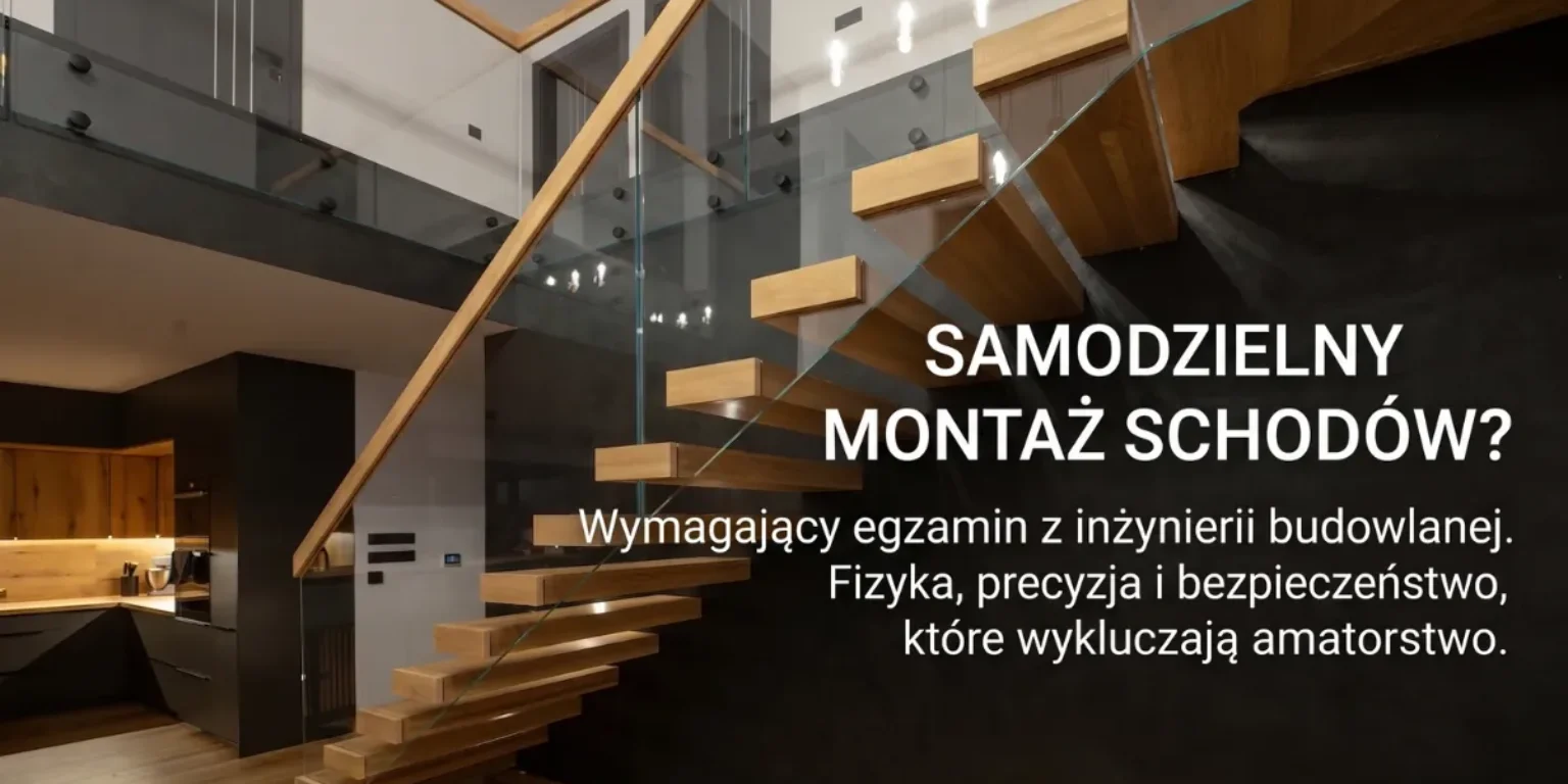 Samodzielny montaż schodów drewnianych vs producent Jurrex – inżynieria CNC i wibroizolatory